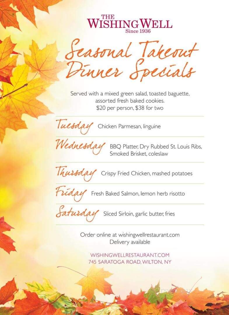 Wishing Well Restaurant - Gansevoort, NY menu_pic