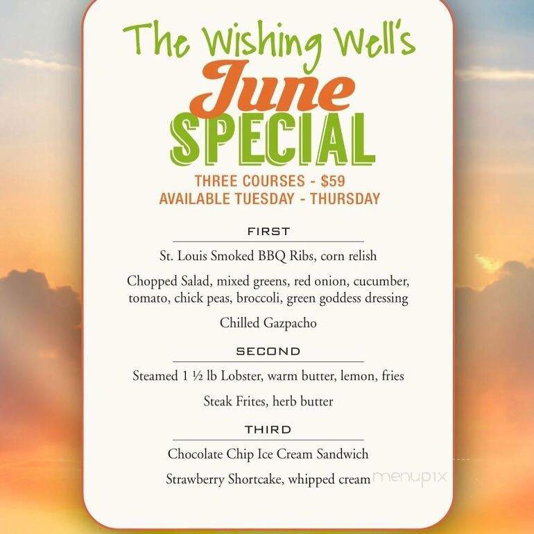 Wishing Well Restaurant - Gansevoort, NY menu_pic