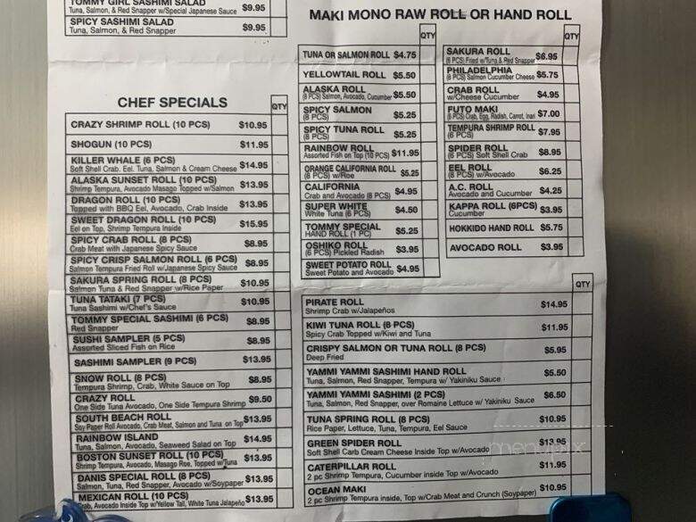 Sakura Restaurant - Fayetteville, NC menu_pic