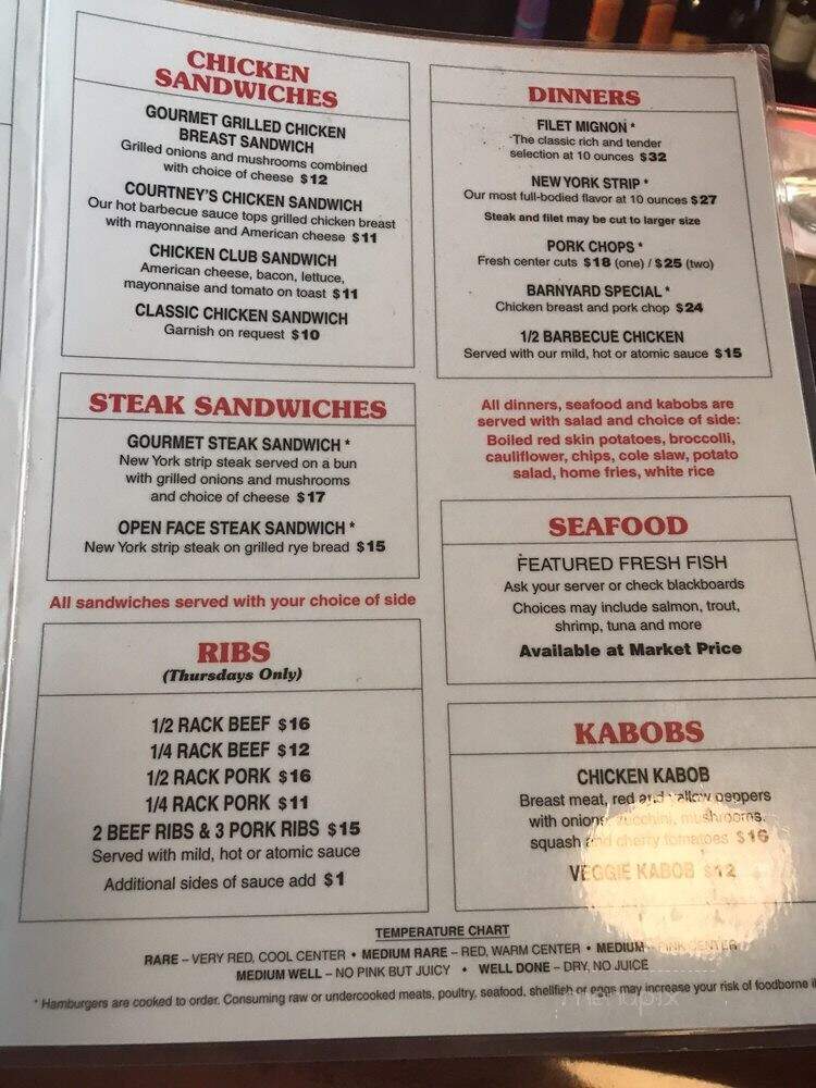 Tessaro's - Pittsburgh, PA menu_pic