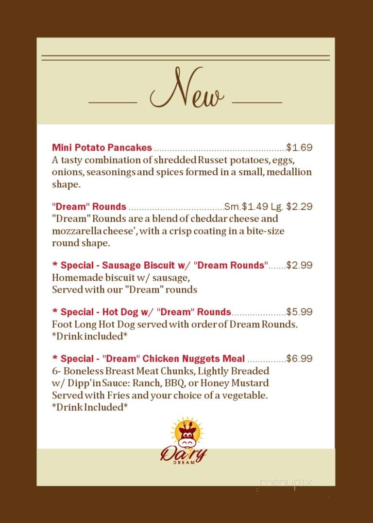 Dairy Dream - Bulls Gap, TN menu_pic