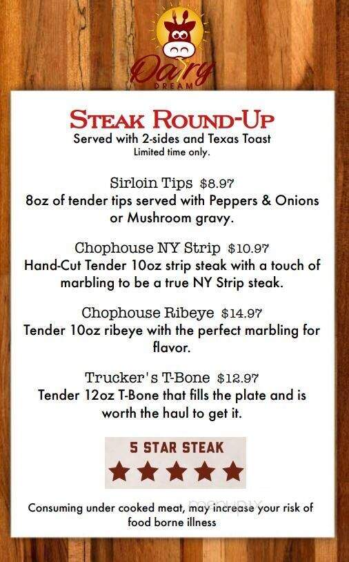Dairy Dream - Bulls Gap, TN menu_pic