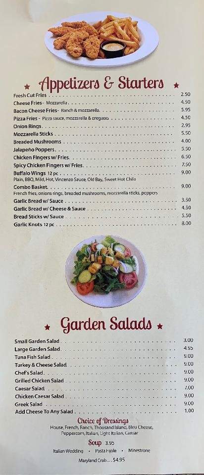 Vincenzo's Place - York, PA menu_pic