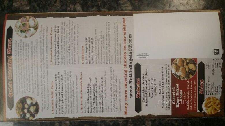 Kettle Bagels - Southington, CT menu_pic