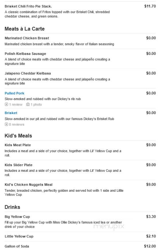 Dickey's Barbecue Pit - Greenville, MS menu_pic