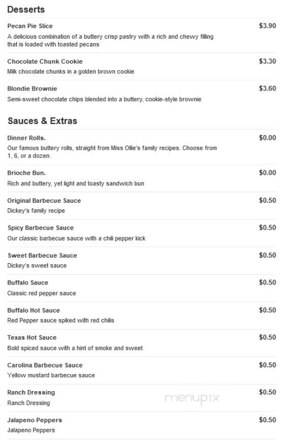 Dickey's Barbecue Pit - Greenville, MS menu_pic