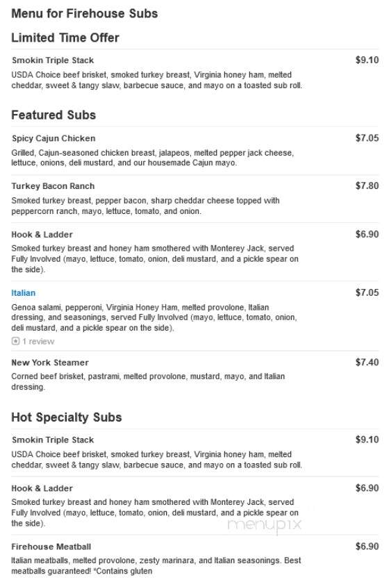 Firehouse Subs - Gulfport, MS menu_pic