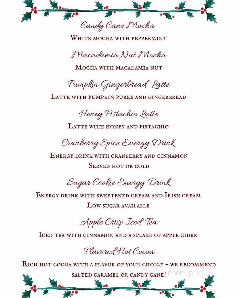 Coffee By Steph - Grayling, MI menu_pic