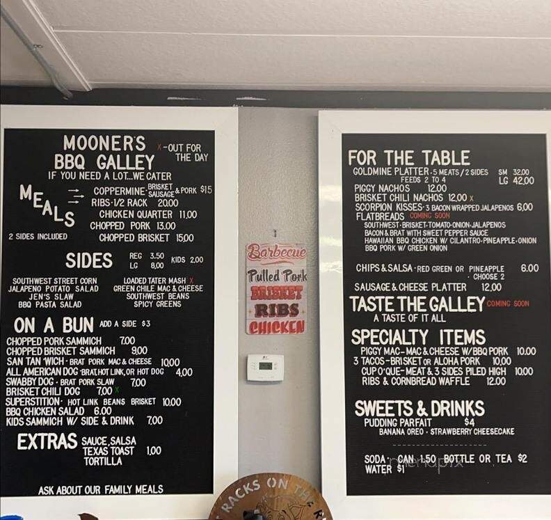 Mooner's BBQ Galley - San Tan Valley, AZ menu_pic