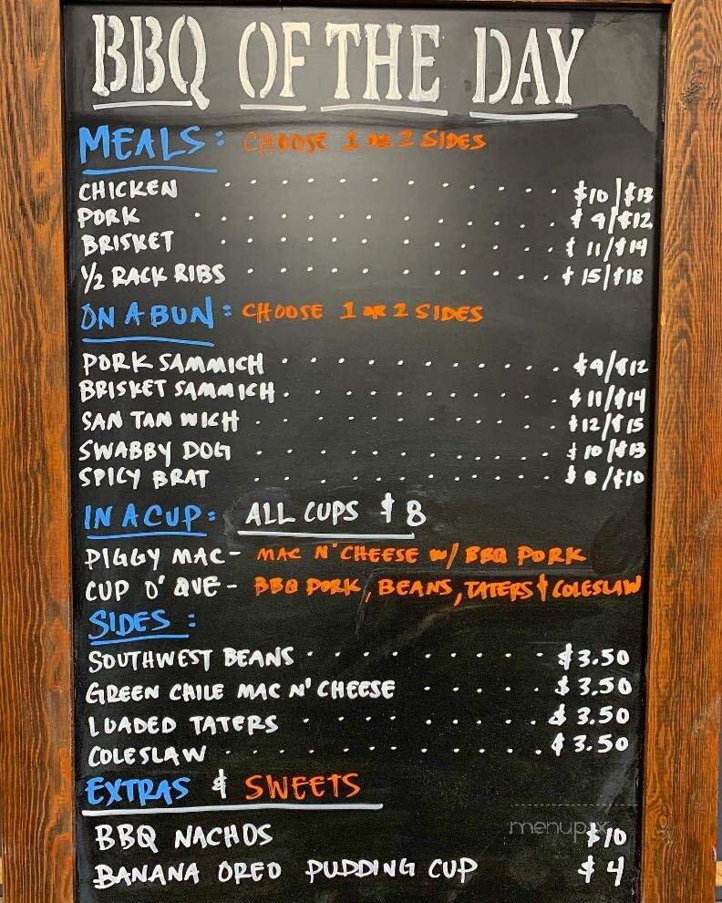 Mooner's BBQ Galley - San Tan Valley, AZ menu_pic