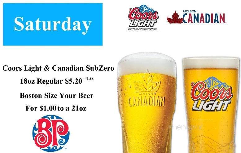 Boston Pizza - Bracebridge, ON menu_pic