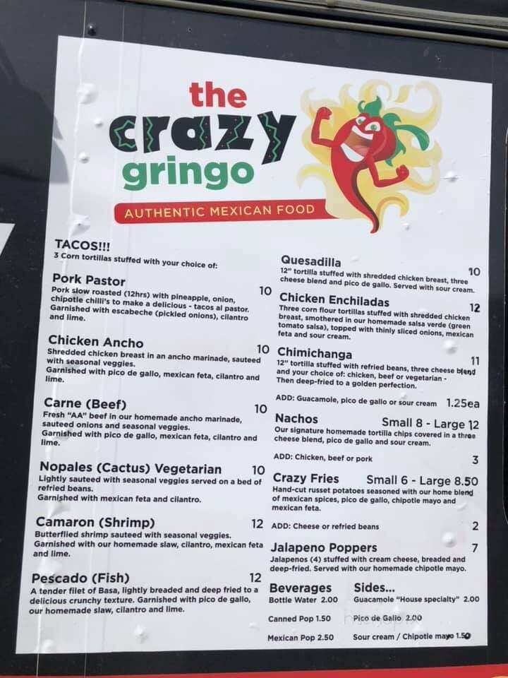 The Crazy Gringo Food Truck - Chilliwack, BC menu_pic