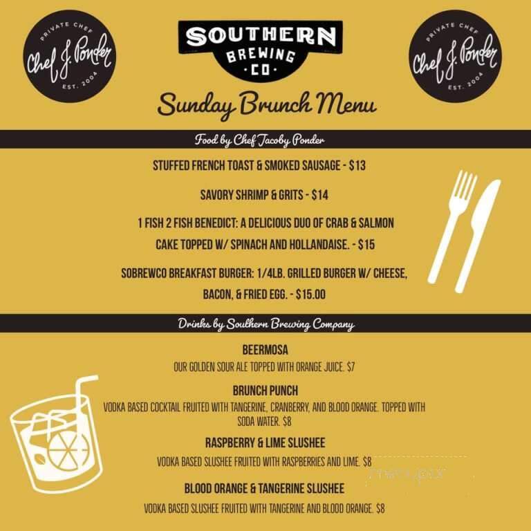 Southern Brewing Company - Monroe, GA menu_pic