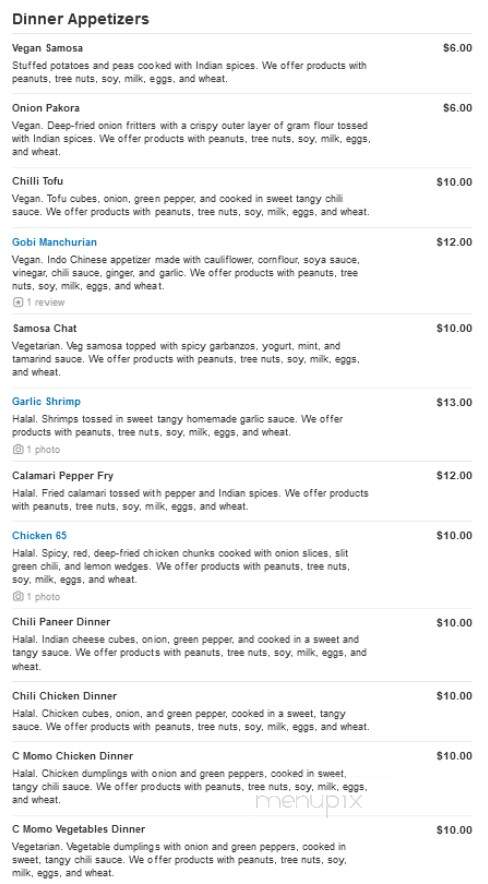 Zeera Indian Cuisine - North Palm Beach, FL menu_pic