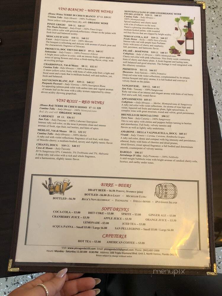 Pizza Gorda - Nokomis, FL menu_pic