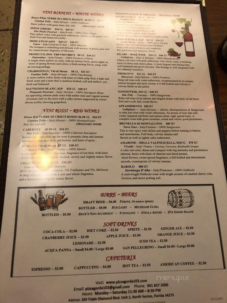 Pizza Gorda - Nokomis, FL menu_pic