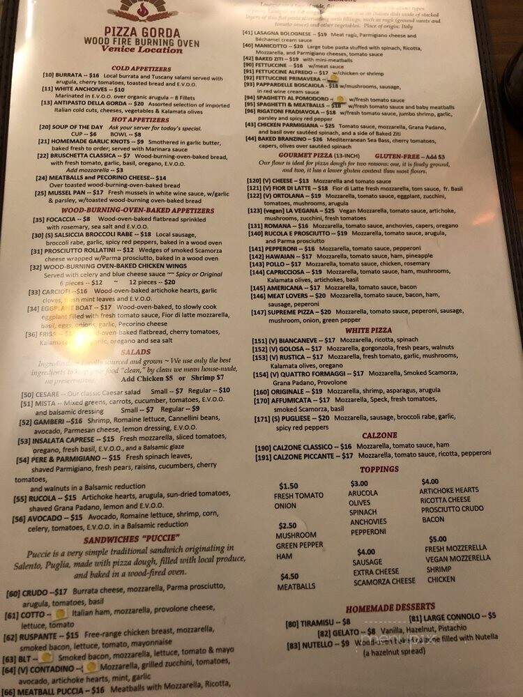 Pizza Gorda - Nokomis, FL menu_pic