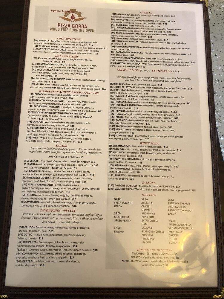 Pizza Gorda - Nokomis, FL menu_pic