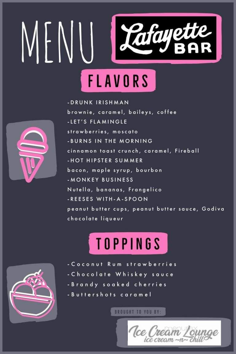 The Lafayette Bar - Easton, PA menu_pic