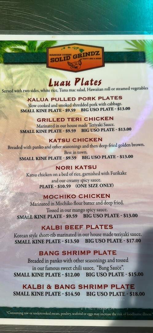 Solid Grindz - Tucson, AZ menu_pic