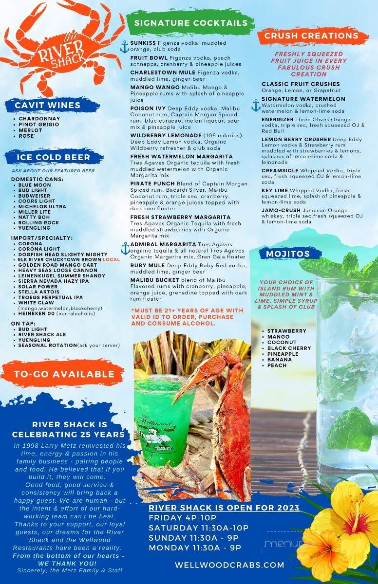 The River Shack - Charlestown, MD menu_pic