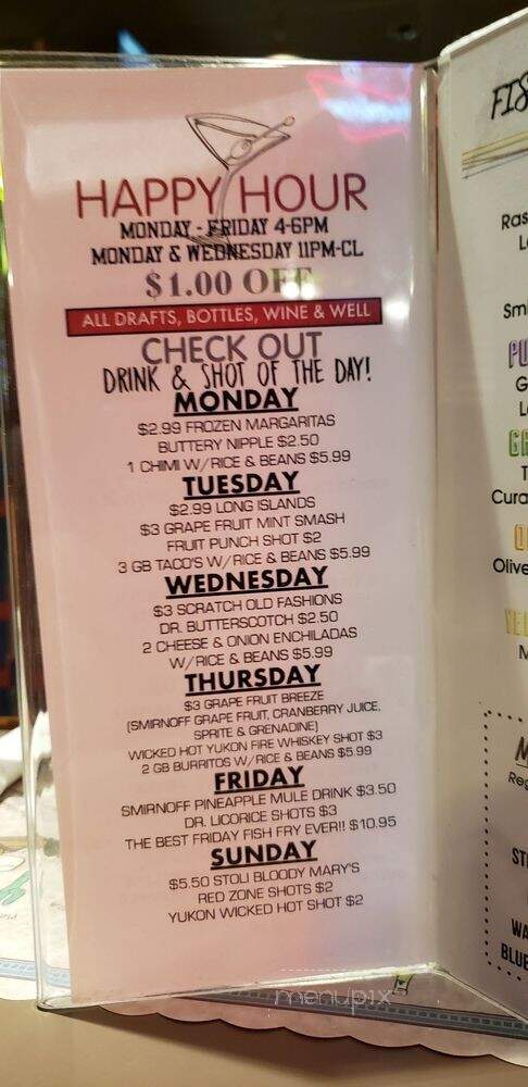 Romine's High Pockets & Restaurant - Milwaukee, WI menu_pic