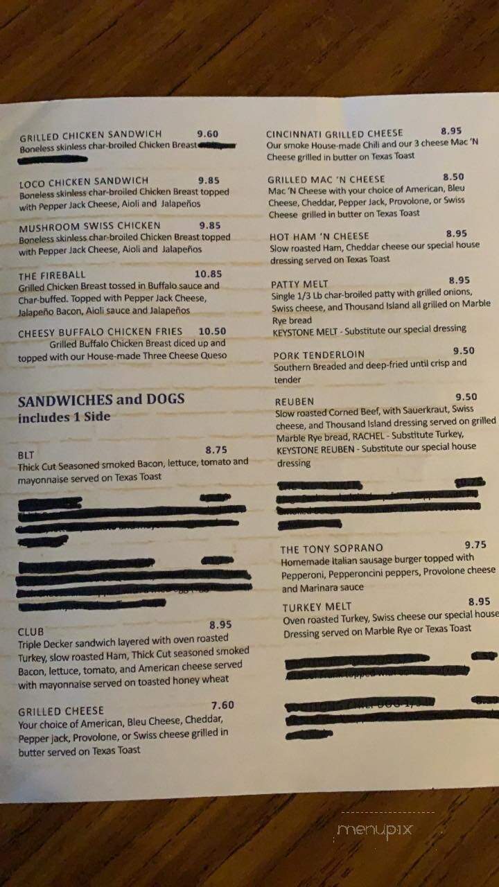 Keystone Tavern - Omaha, NE menu_pic