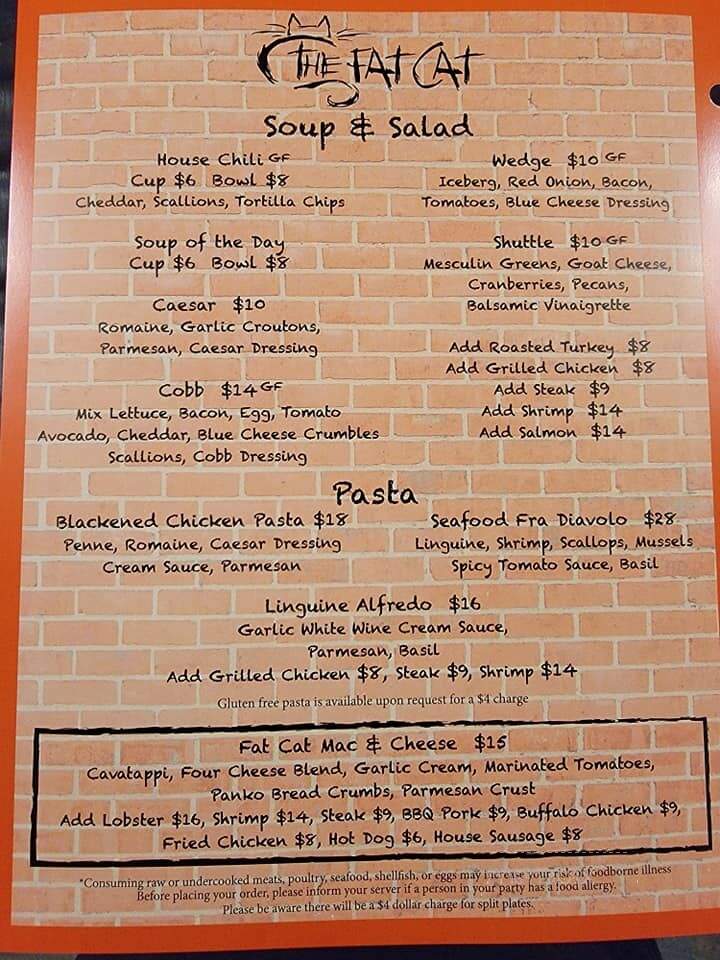 The Fat Cat - Quincy, MA menu_pic