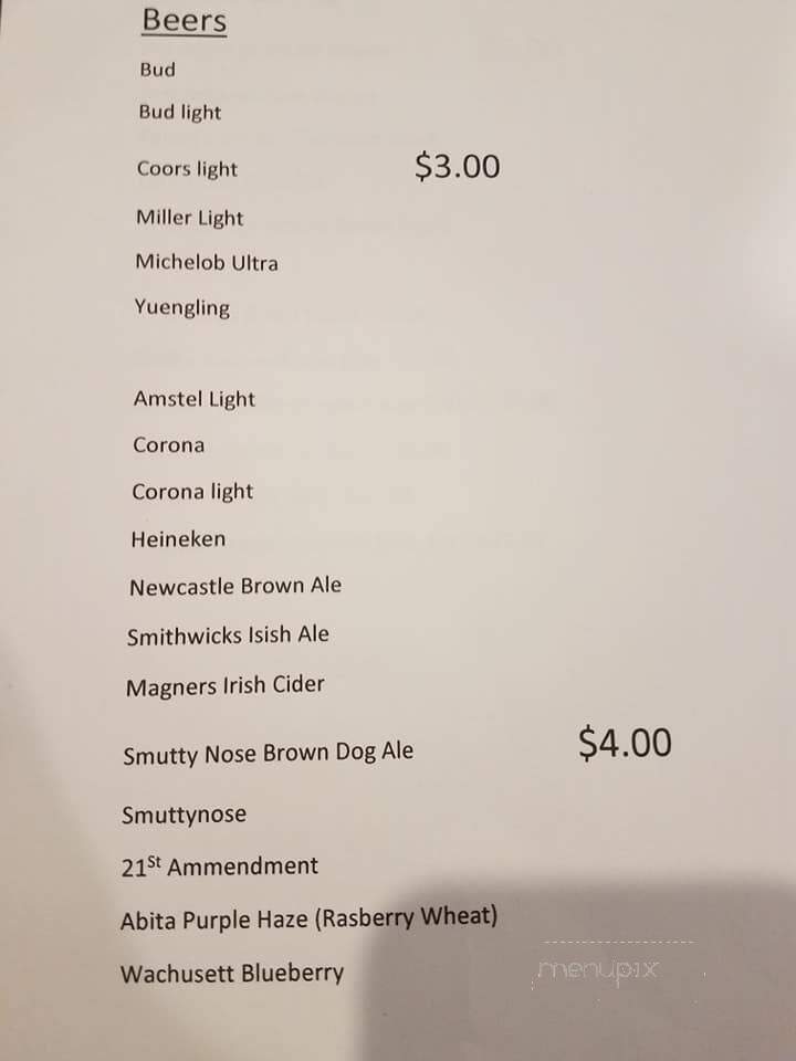 The Fat Cat - Quincy, MA menu_pic