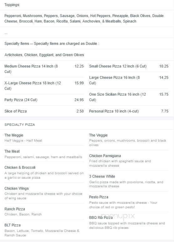 Stefano's Pizzeria & Restaurant - Mexico, NY menu_pic