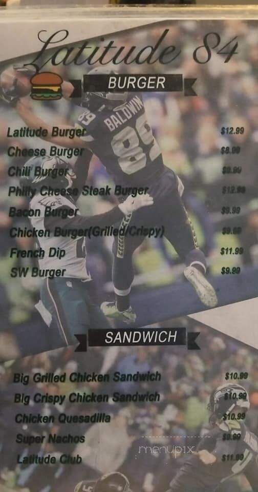 Latitude 84 - Tacoma, WA menu_pic