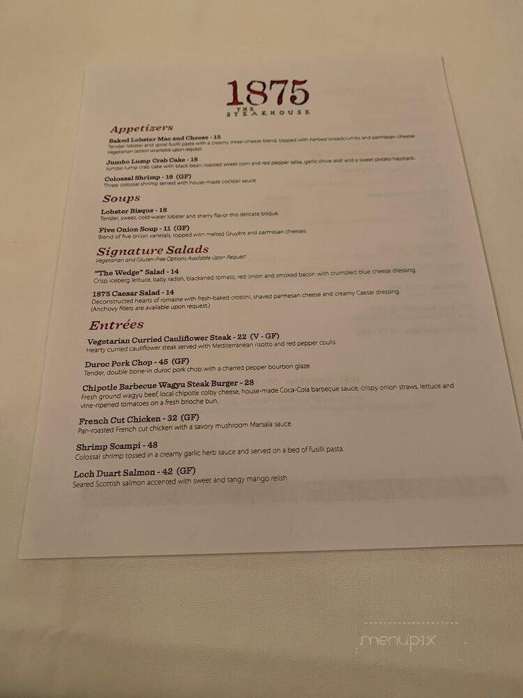 1875 Steakhouse - French Lick, IN