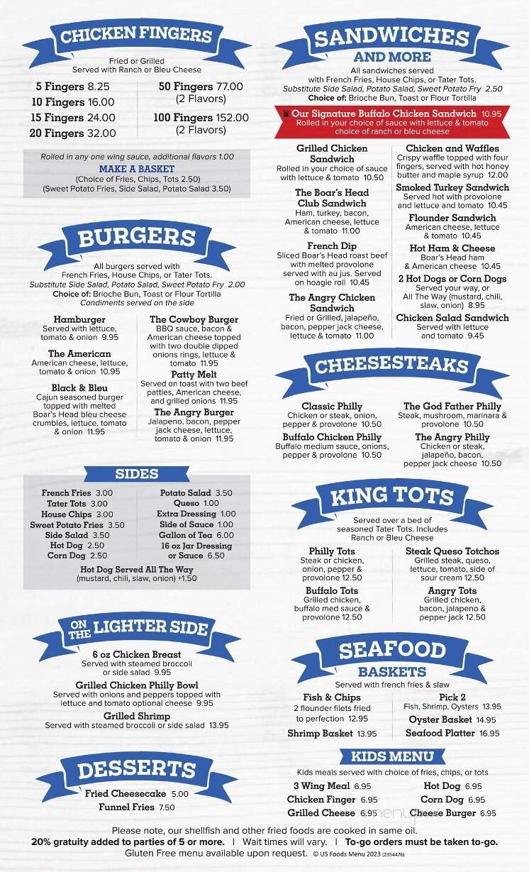 Wing King Cafe - Fort Mill, SC menu_pic