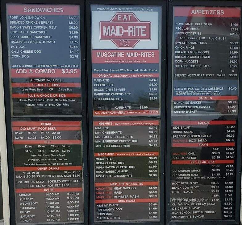Maid Rite Diner & Grill - Muscatine, IA menu_pic