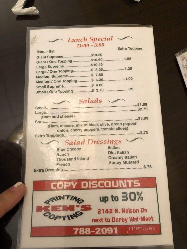 Pizza John's - Derby, KS menu_pic