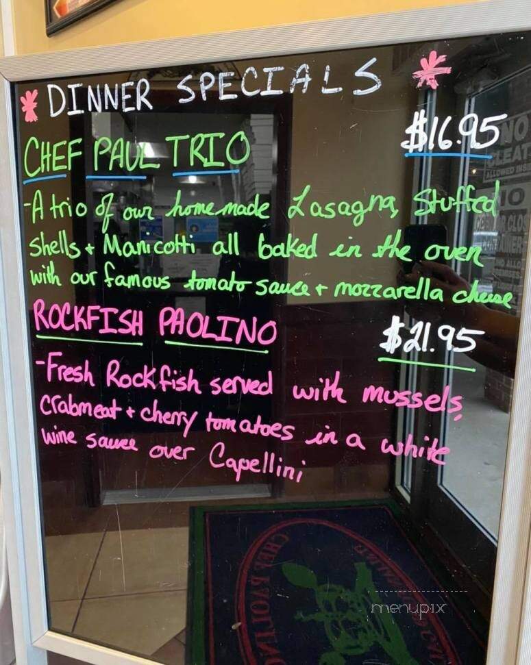Chef Paolino Cafe - Catonsville, MD menu_pic