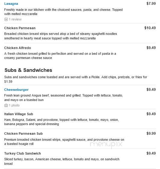 Pizza Village - Mount Olive, NC menu_pic