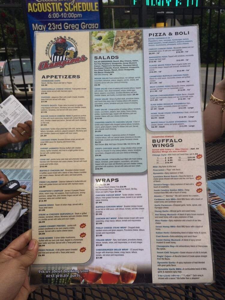 Champions - Highspire, PA menu_pic