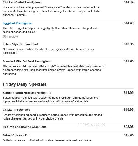 Trieste Restaurant - Prospect Park, PA menu_pic