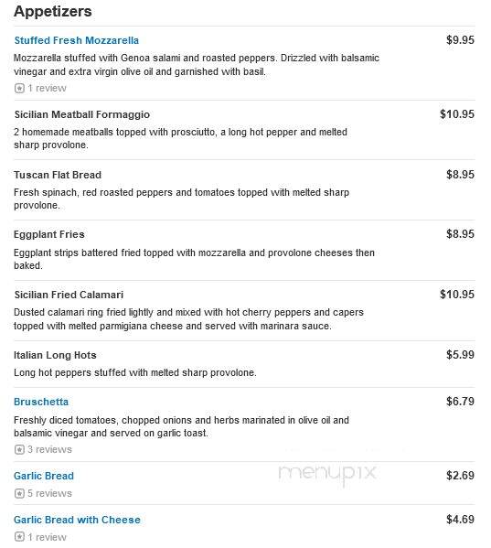 Trieste Restaurant - Prospect Park, PA menu_pic