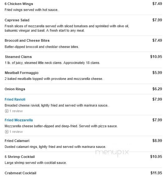 Trieste Restaurant - Prospect Park, PA menu_pic