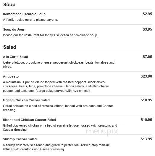 Trieste Restaurant - Prospect Park, PA menu_pic