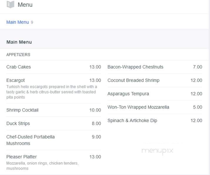 Jail House Restaurant - West Bend, WI menu_pic