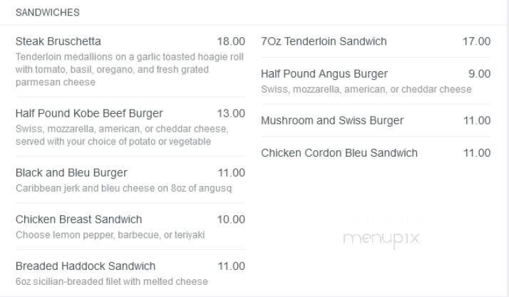 Jail House Restaurant - West Bend, WI menu_pic