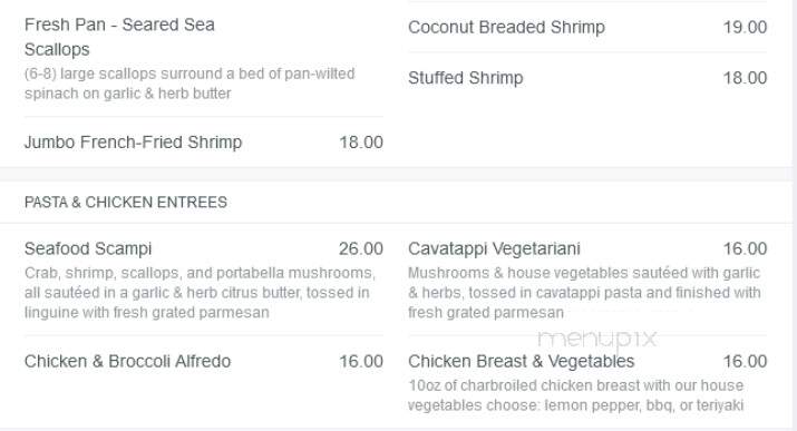Jail House Restaurant - West Bend, WI menu_pic