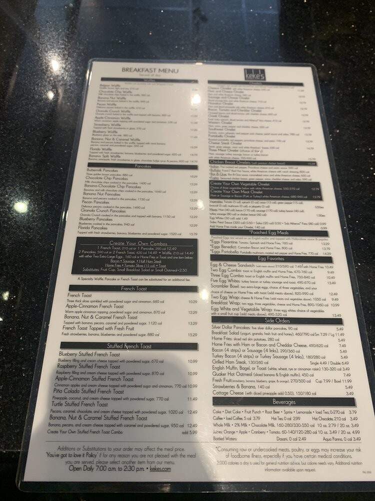 Keke's Breakfast Cafe - Lady Lake, FL menu_pic