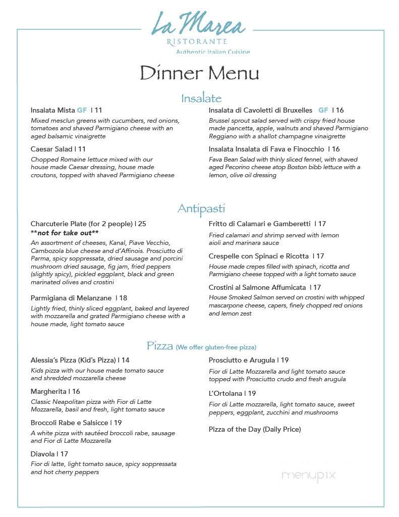 La Marea - Old Saybrook, CT menu_pic