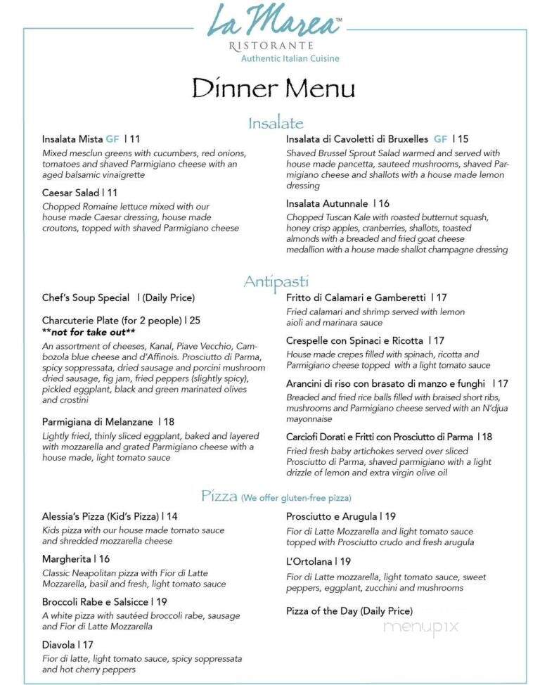 La Marea - Old Saybrook, CT menu_pic