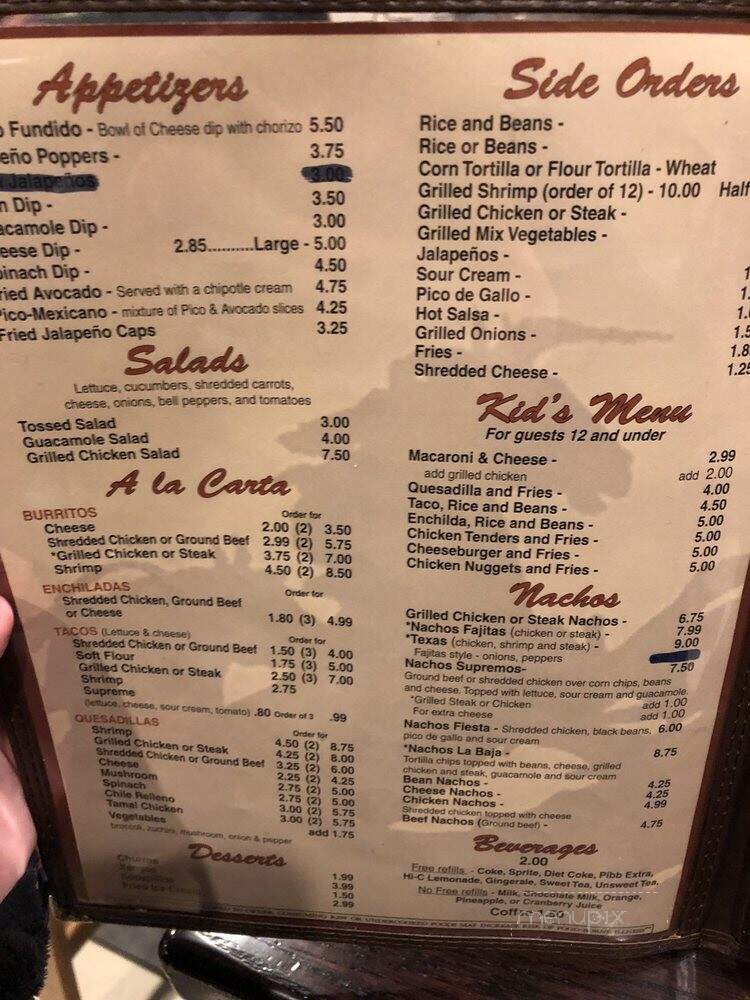 Guadalajara Grill - Lexington, NC menu_pic
