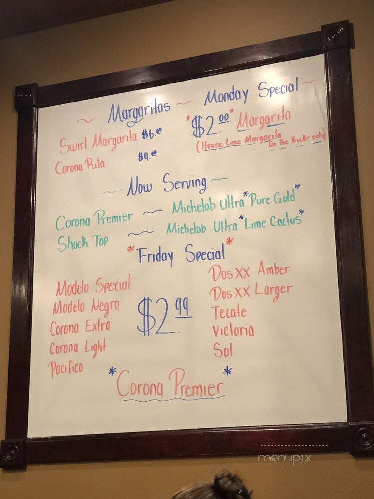 Guadalajara Grill - Lexington, NC menu_pic